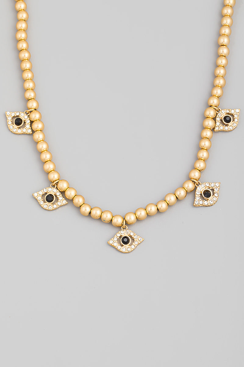 Evil Eye Beaded Necklace