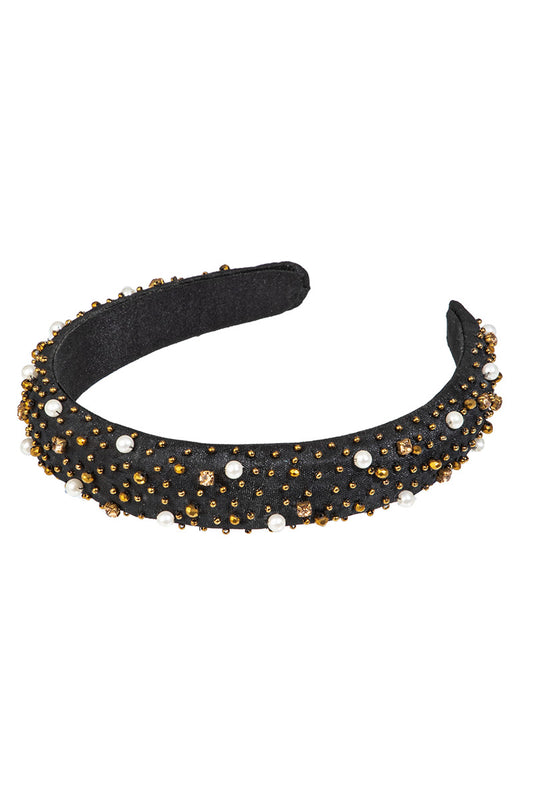 Black Gold Pearl Headband