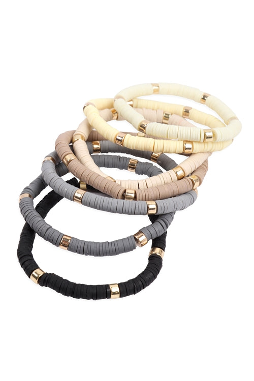 Vegan Multi Natural Color Stack Bracelet