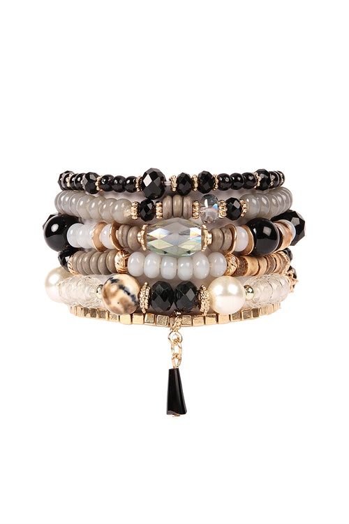 Black Multi Stone Bracelet