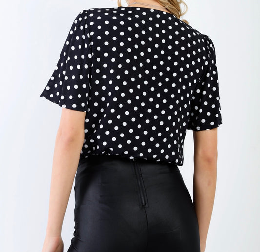 Black White Polka Dot Bodysuit