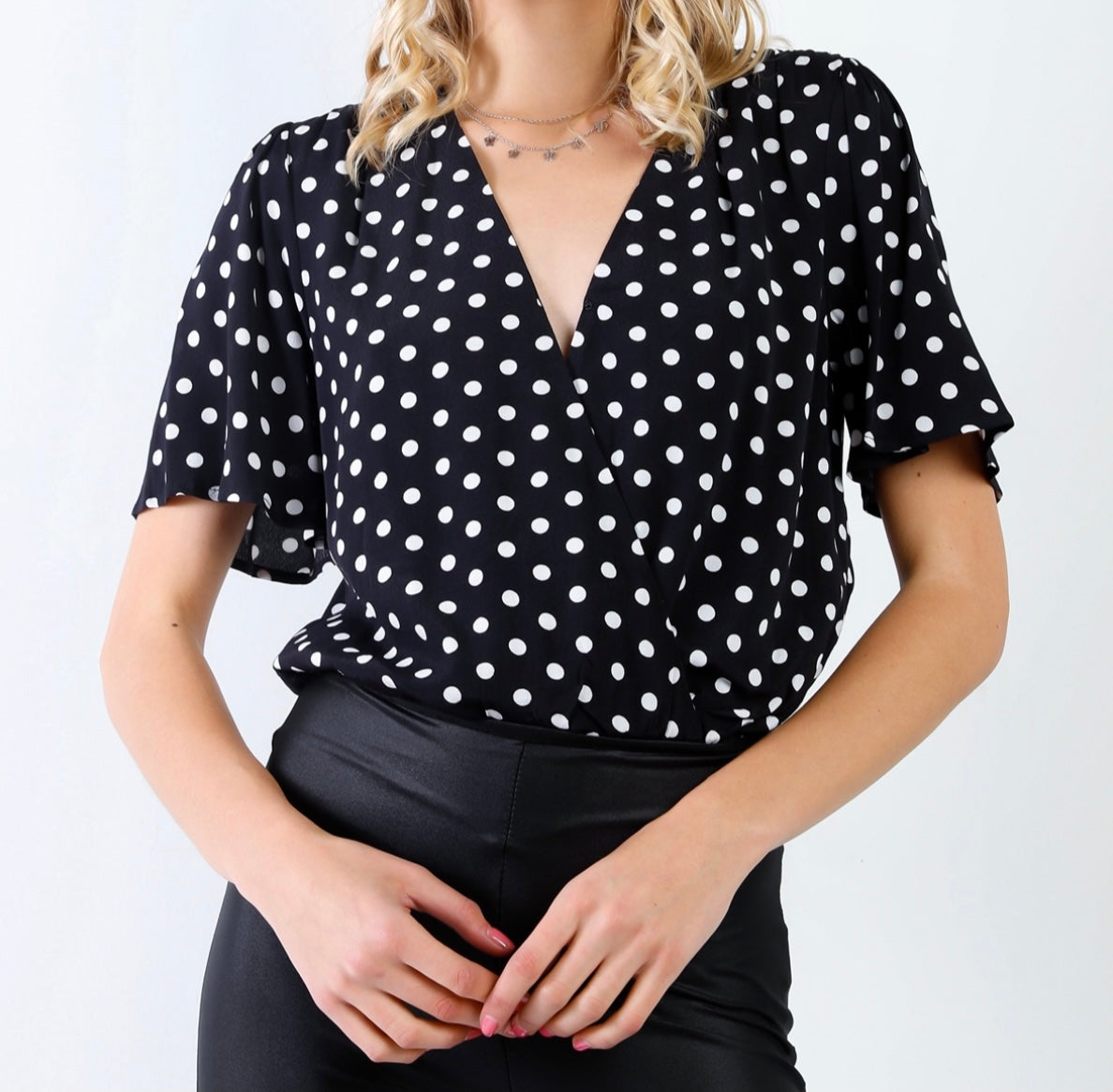 Black White Polka Dot Bodysuit