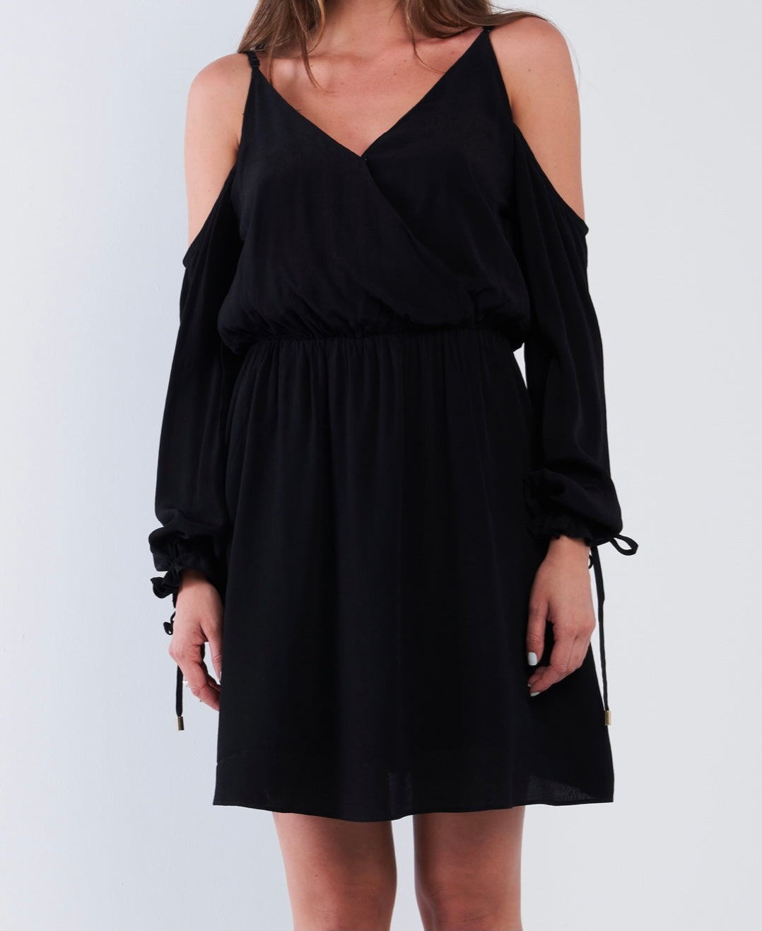 Black Elegant V-Neck Dress