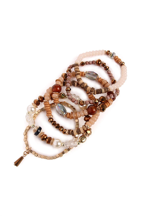 Brown Multi Stone Bracelet