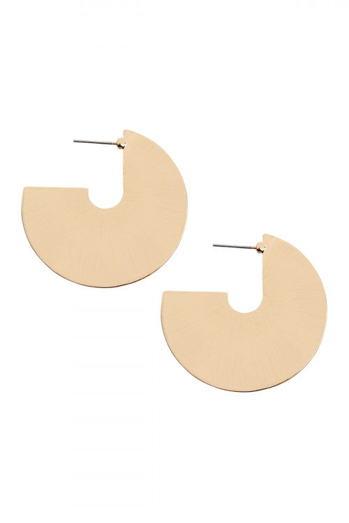 Metal Disc Post Earrings