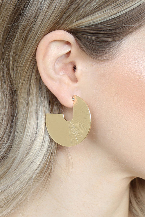 Metal Disc Post Earrings