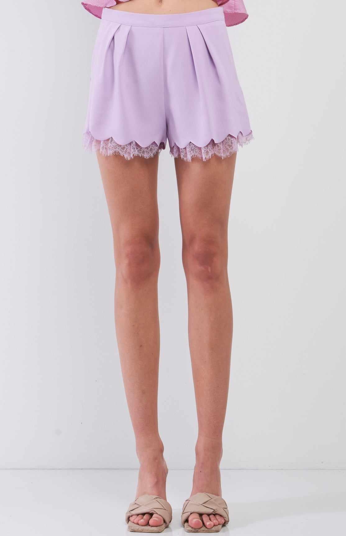 Lilac Lace Trim Short