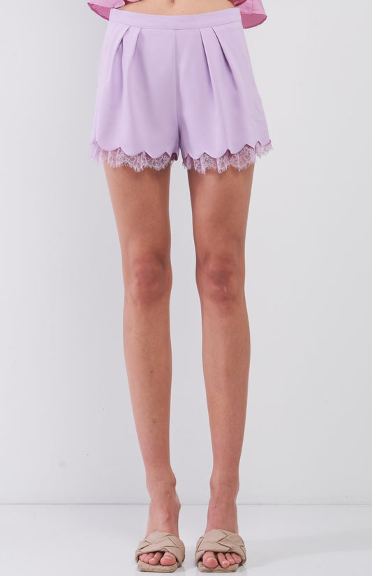 Lilac Lace Trim Short