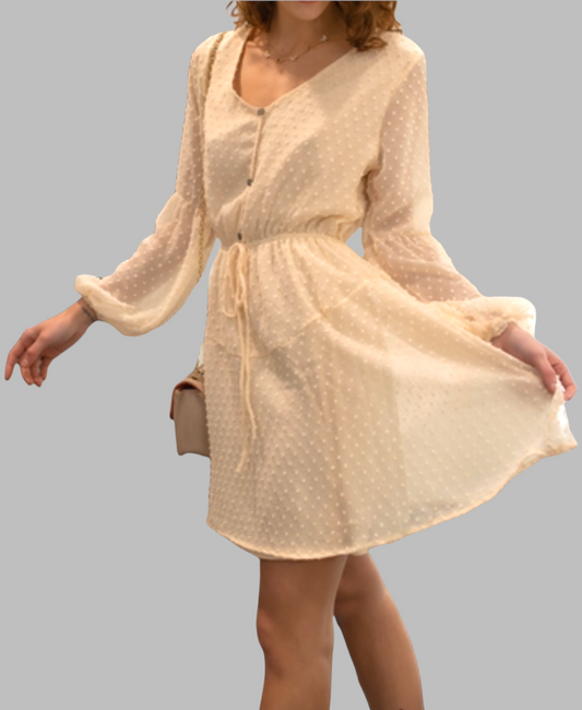 Cream Boho Dress