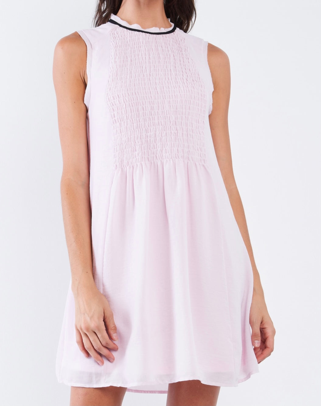 Baby Pink Round Neck Dress