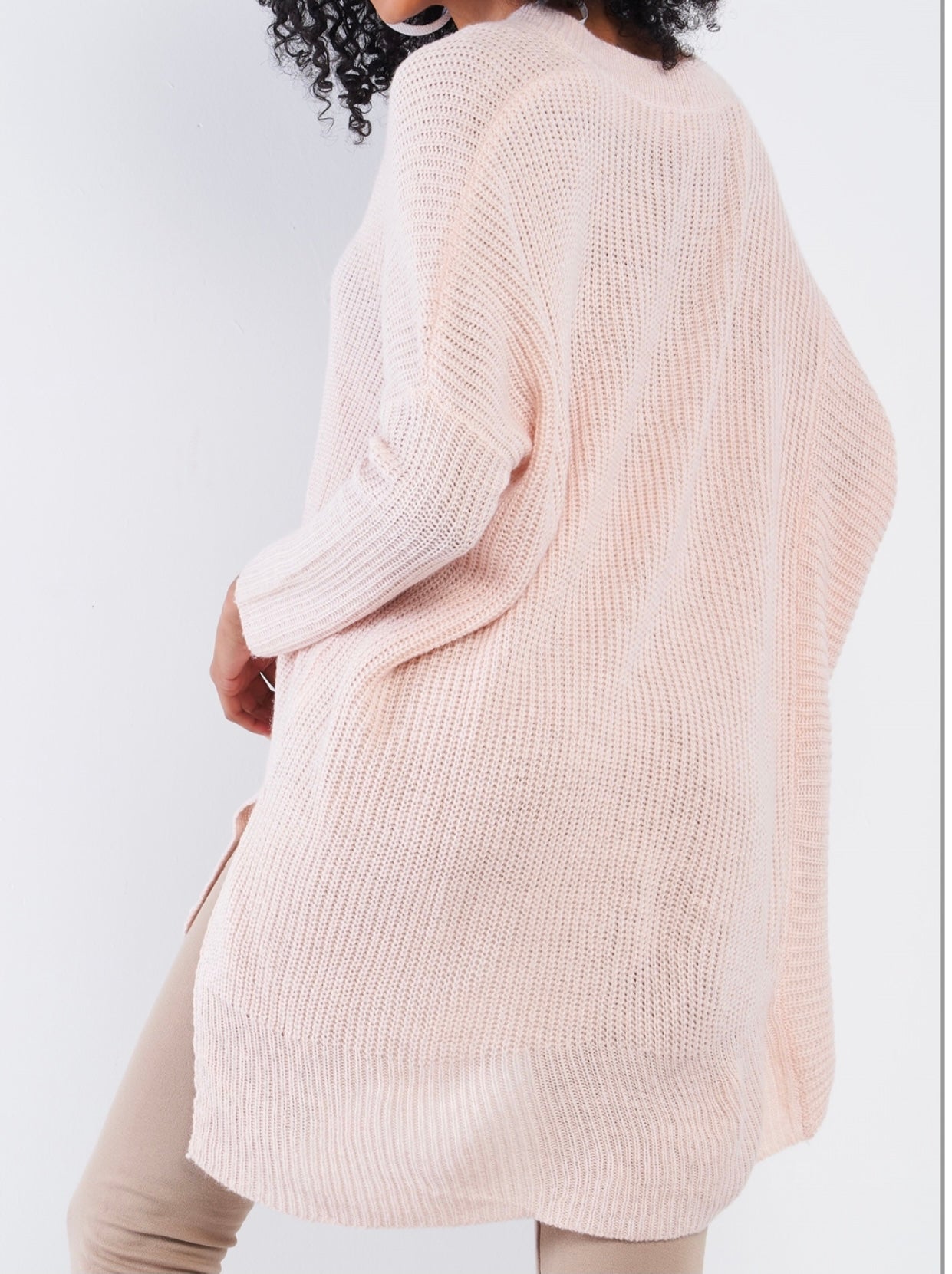 Baby Pink Oversized Sweater