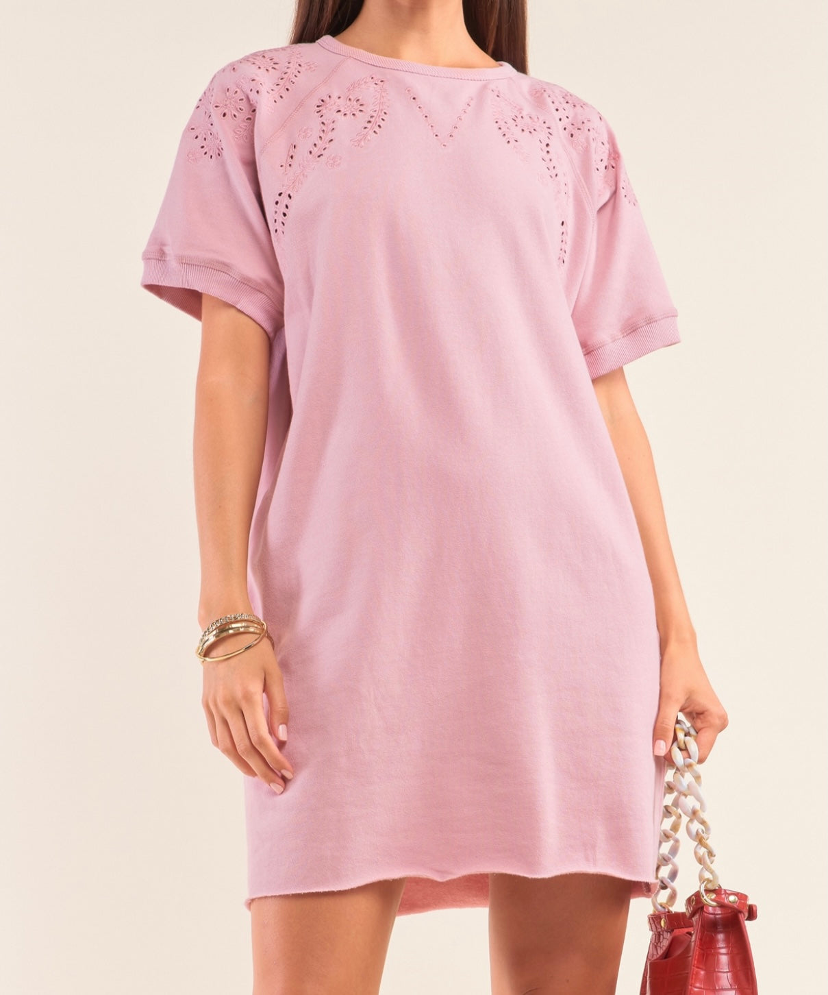 Pink T-shirt Dress