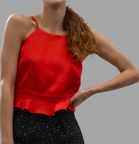 Red Sleeveless Top