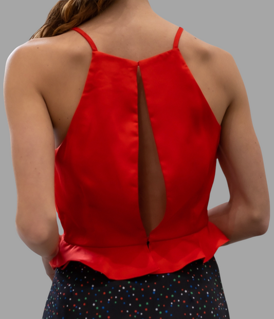 Red Sleeveless Top