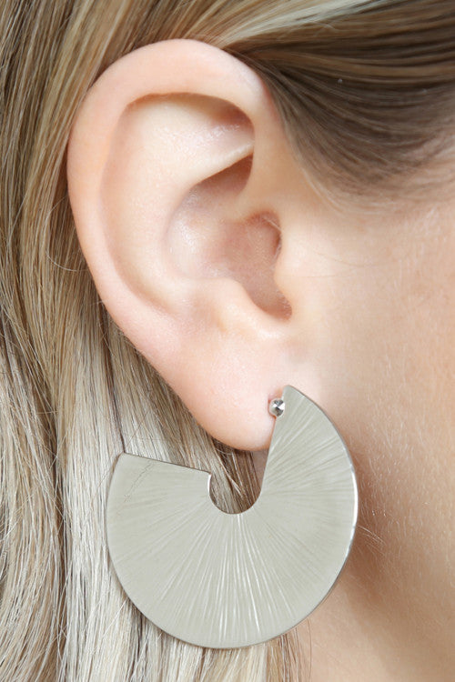 Metal Disc Post Earrings