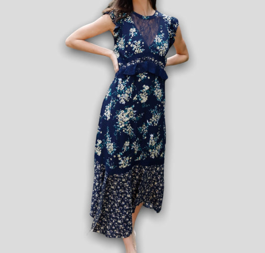 Navy Floral Maxi Dress