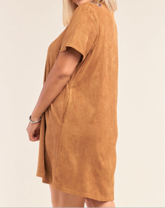 Camel Suede Dress